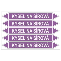 Značení potrubí, kyselina sírová